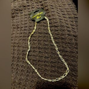 Delicate Vintage Silvertone Braided, Beaded Necklace